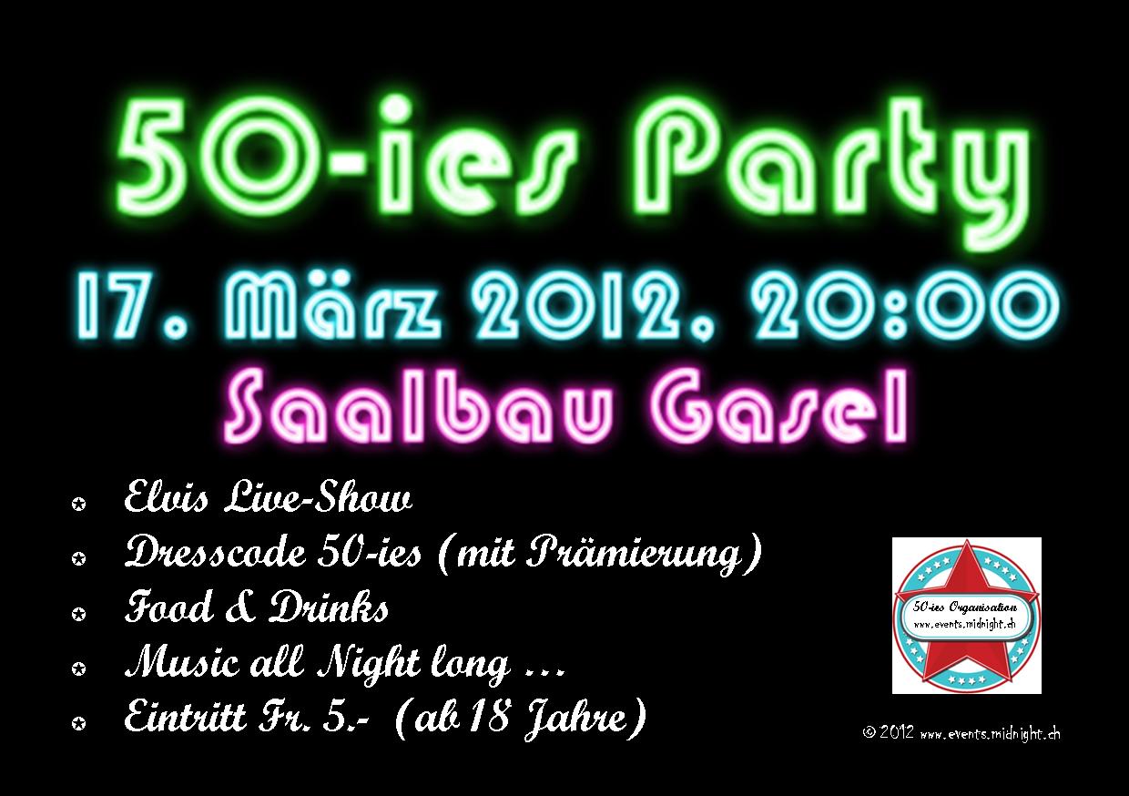 50-ies-Party mit Elvis-Show, im Saalbau Gasel